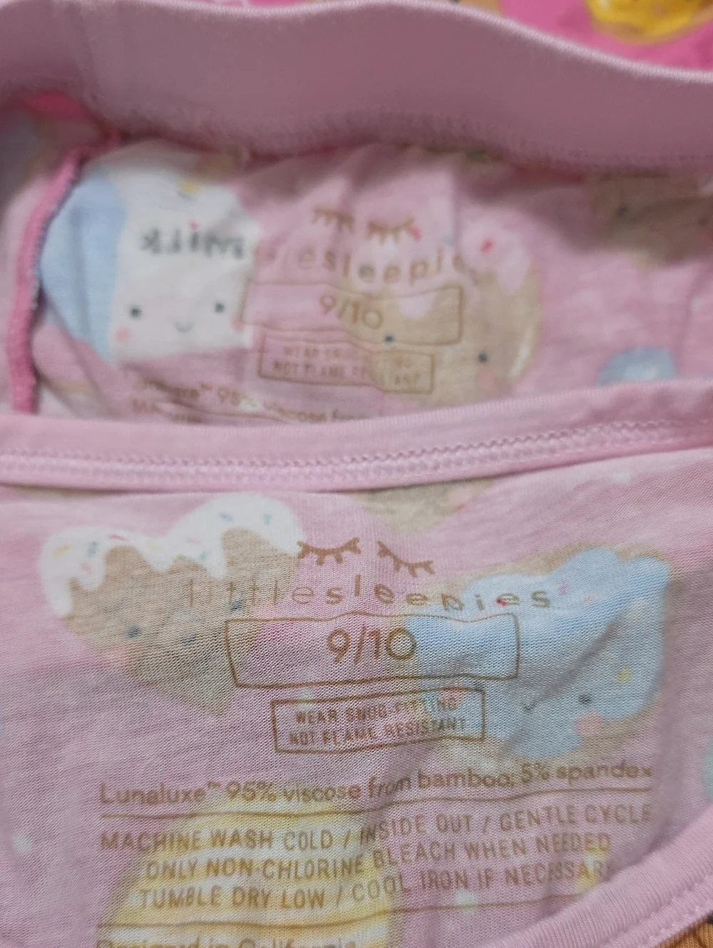 Little Sleepies Cookies & Milk Two-Piece Pajama Set Size 9/10